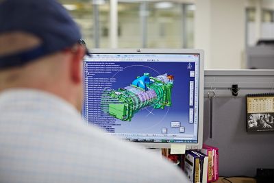 Engineer working with CATIA